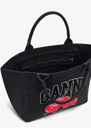 Medium trapeze shopper cherry printed Phantom B2110038 Ganni 